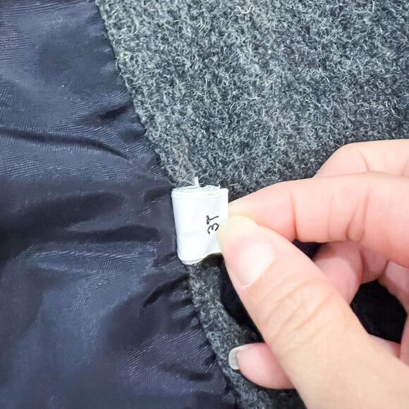 Vintage Rothschild Wool Blend Peter Pan Jacket Grey Black Size 3T Girls - Picture 6 of 12